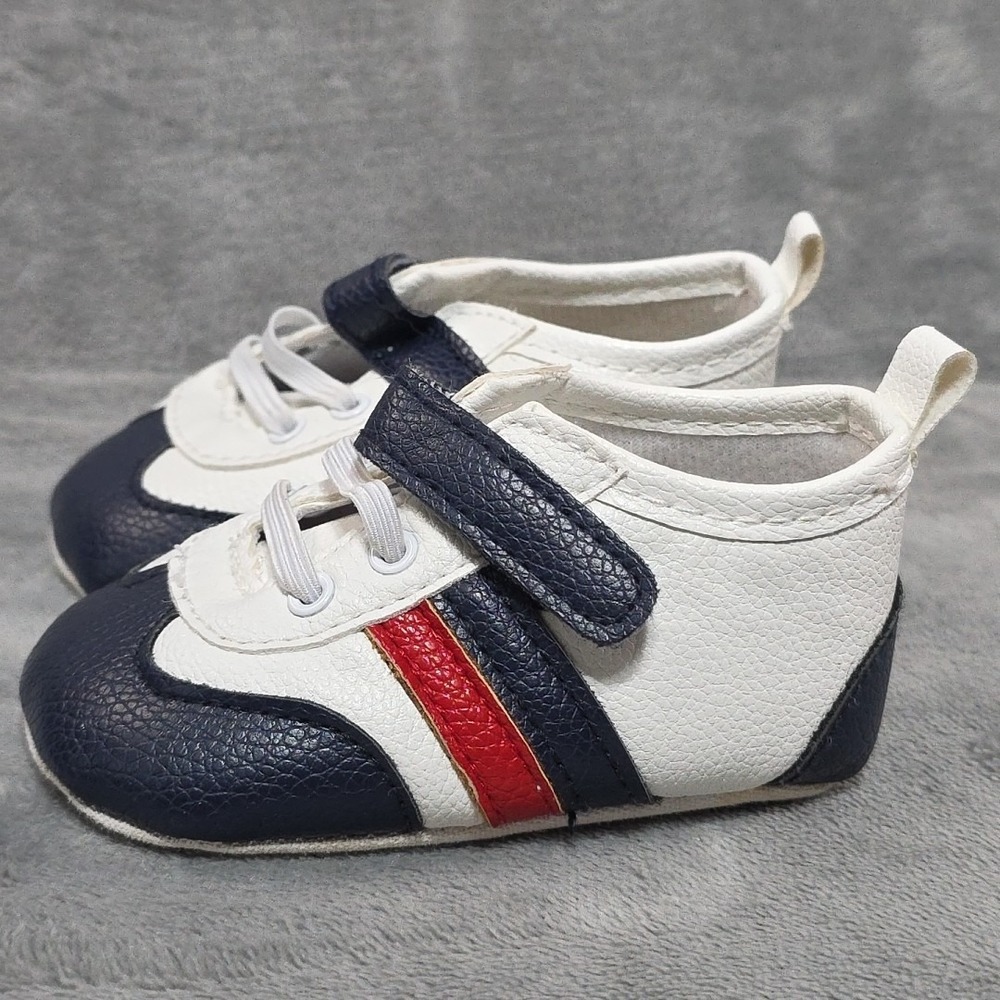 First Steps Baby Shoes 6-9‎ Months Red White Blue